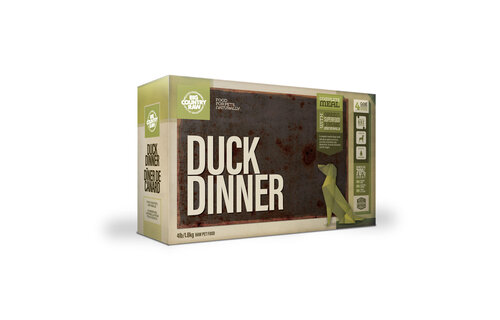 Big Country Raw Duck Dinner Carton Dog 4x1 lb