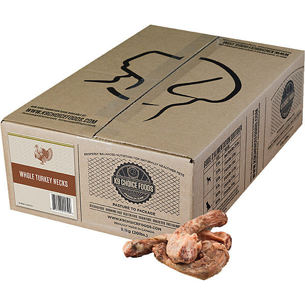 K9 Choice Frozen Whole Turkey Necks 8Lb