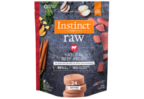 Instinct Dog Raw Natural Beef Patties 6lb