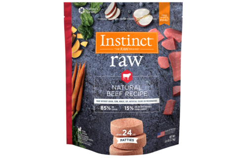 Instinct Dog Raw Natural Beef Patties 6lb