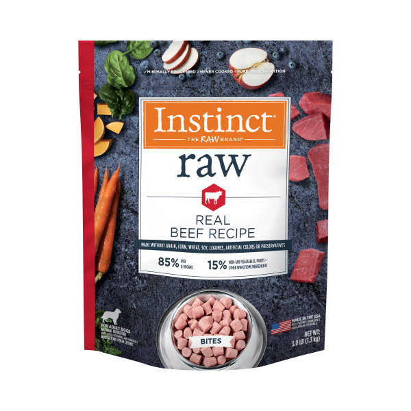 Instinct Dog Raw Natural Beef Bites 3lb
