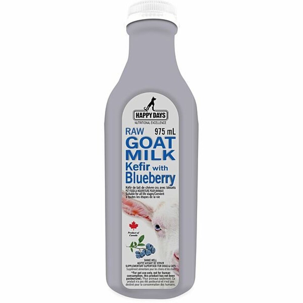 Happy Days Goat Milk Kefir Blueberries 975ML - Woofy's by Paw
