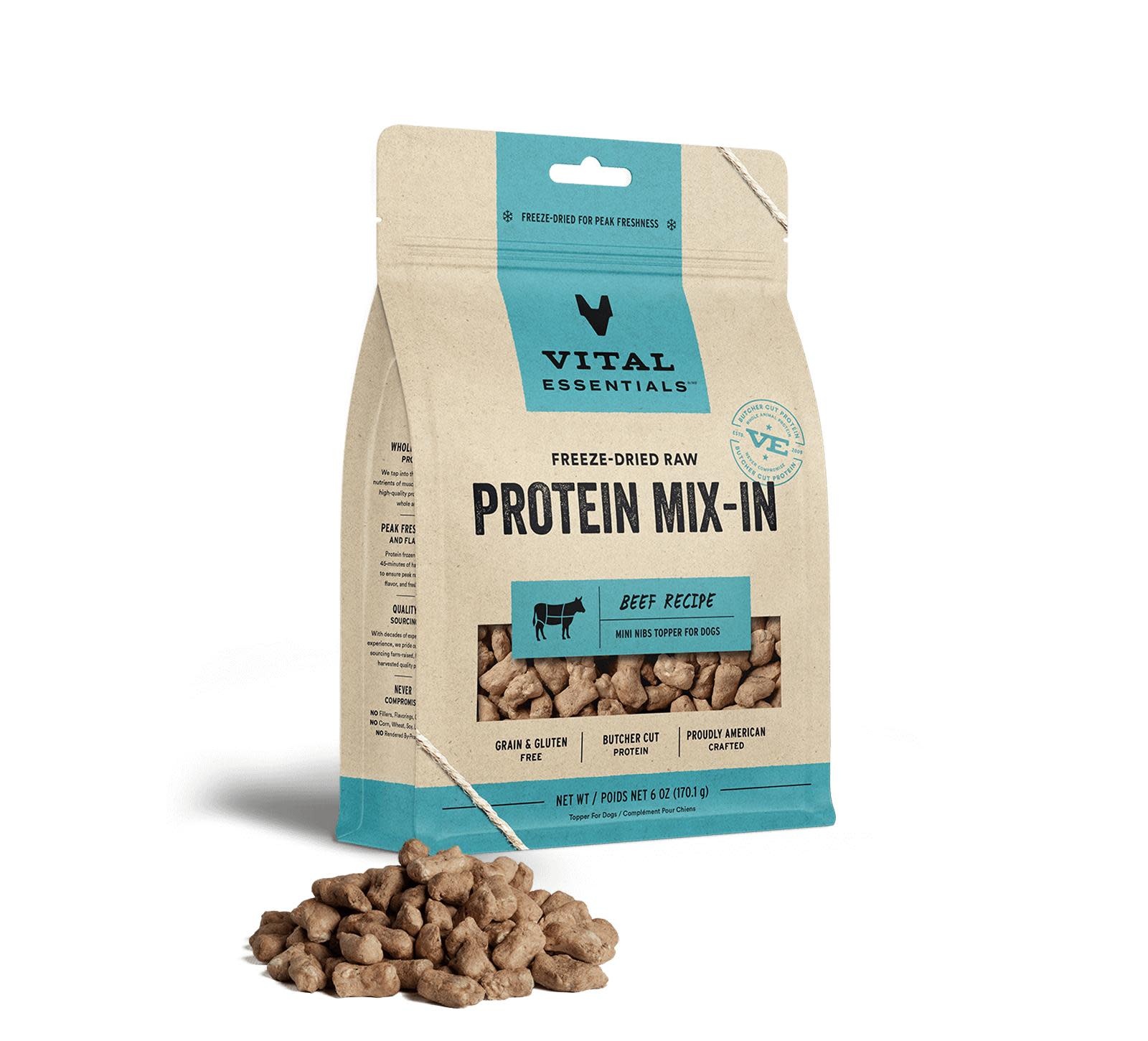 Vital Essentials FD Protein Mix-In Beef Mini Nibs 6oz