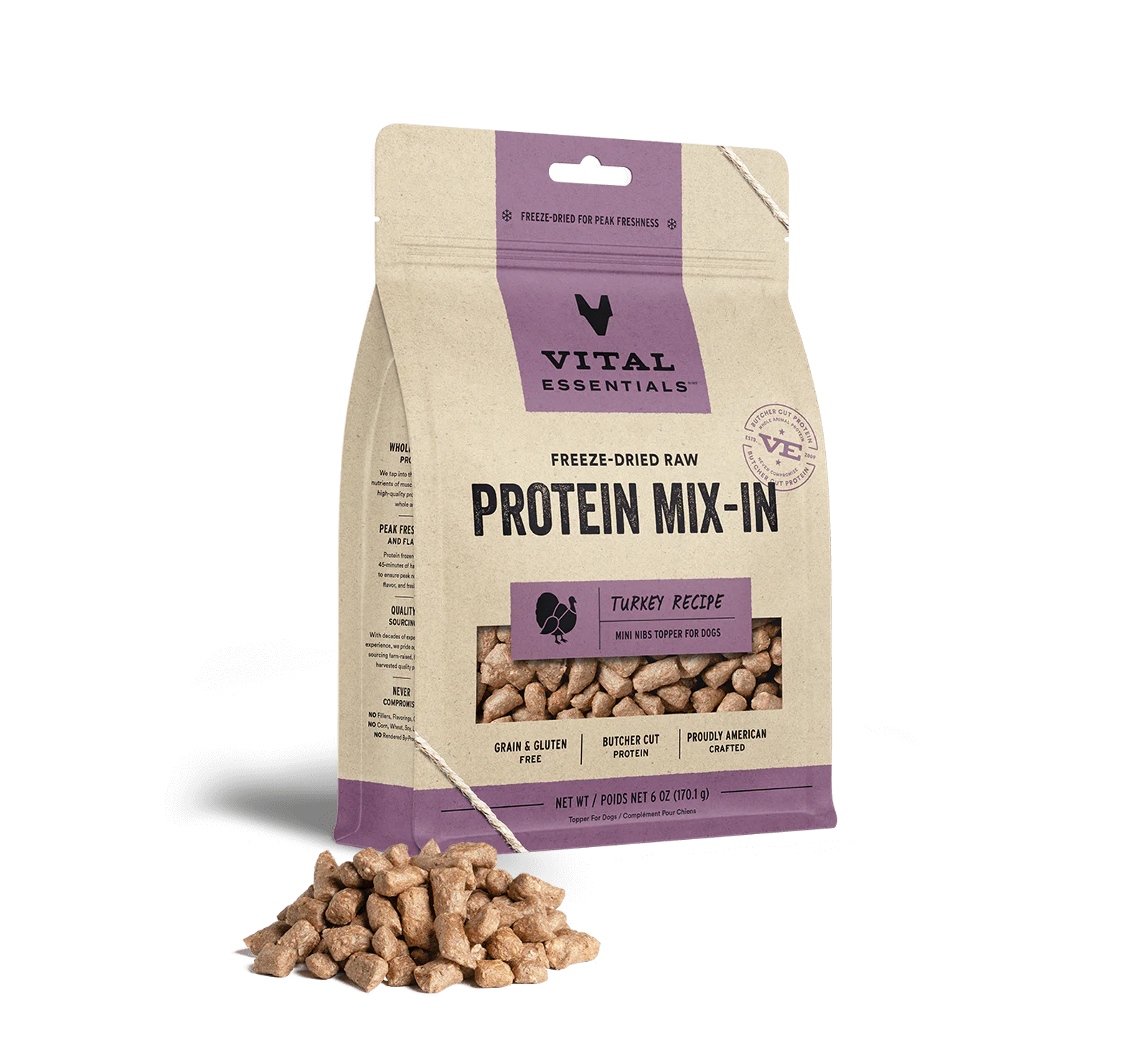 Vital Essentials FD Protein Mix-In Turkey Mini Nibs 6oz
