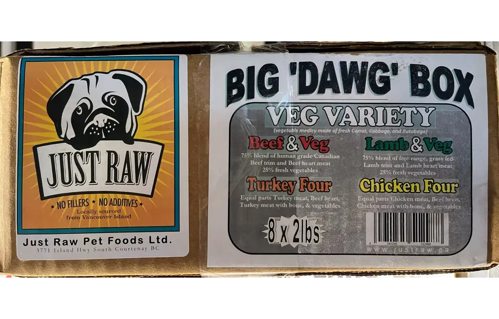 Just Raw Big Dawg Variety Pack 16lb (8 x 2lb)