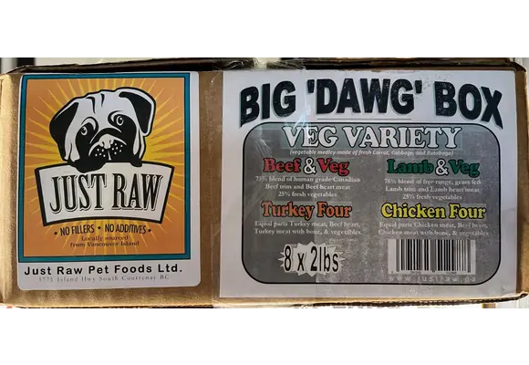 Just Raw Big Dawg Variety Pack 16lb (8 x 2lb)