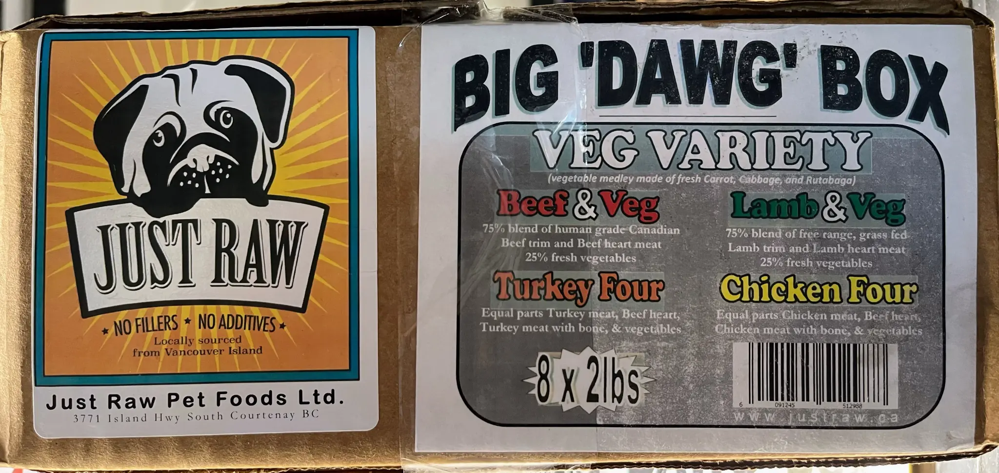 Just Raw Big Dawg Variety Pack 16lb (8 x 2lb)