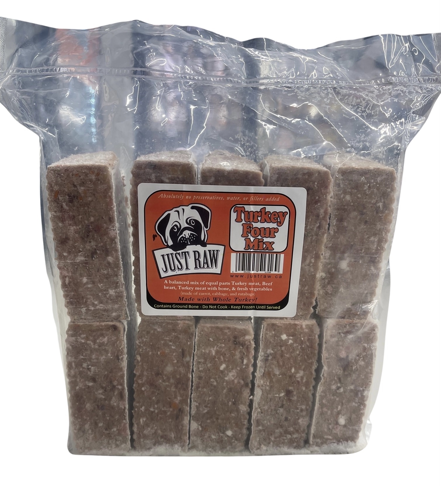 Just Raw Turkey Four Dog 10 x .5 lb