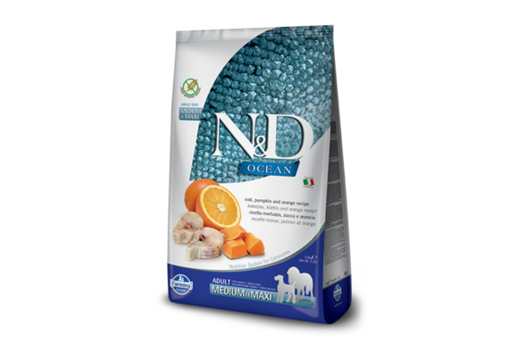 Farmina N&D Dog Ocean - Cod, Pumpkin & Orange Med/Maxi 12kg