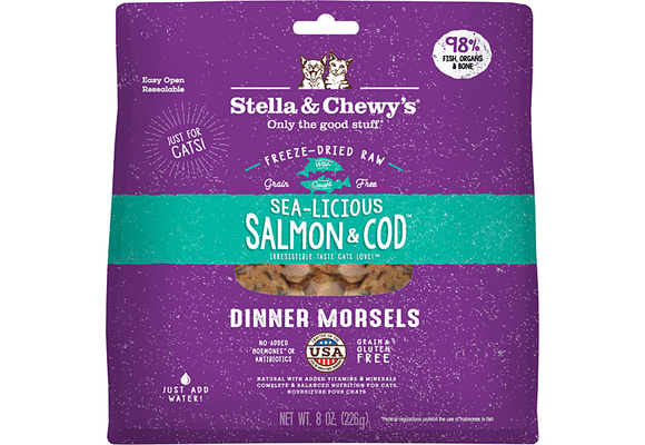 Stella & Chewy’s Cat FD Salmon & Cod Morsels 8oz