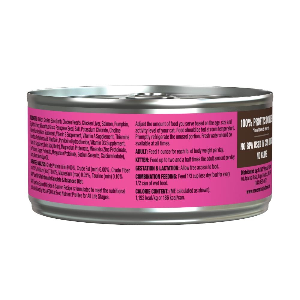 RAWZ Cat Digestive Support Chicken & Salmon 5.5oz
