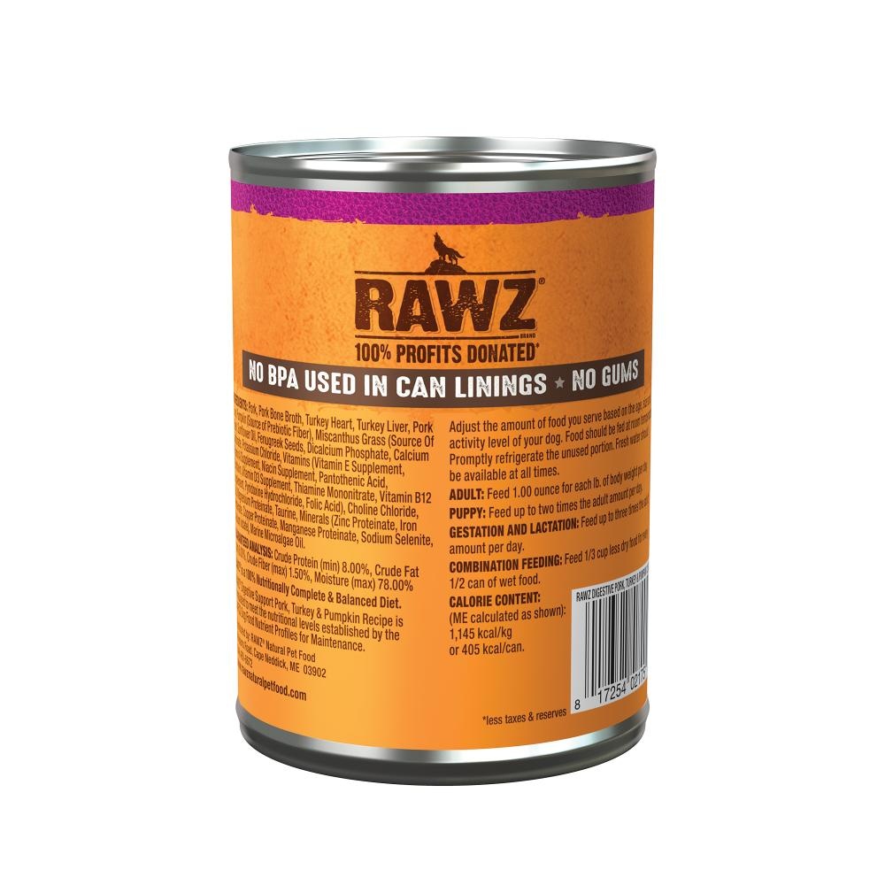 RAWZ Dog Digestive Support Pork, Turkey & Pumpkin 12.5oz