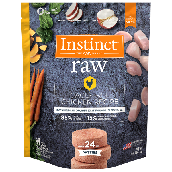 Instinct Dog Raw Chicken Patties 6lb