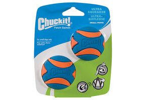 Chuckit Ultra Squeaker Ball Small 2pk