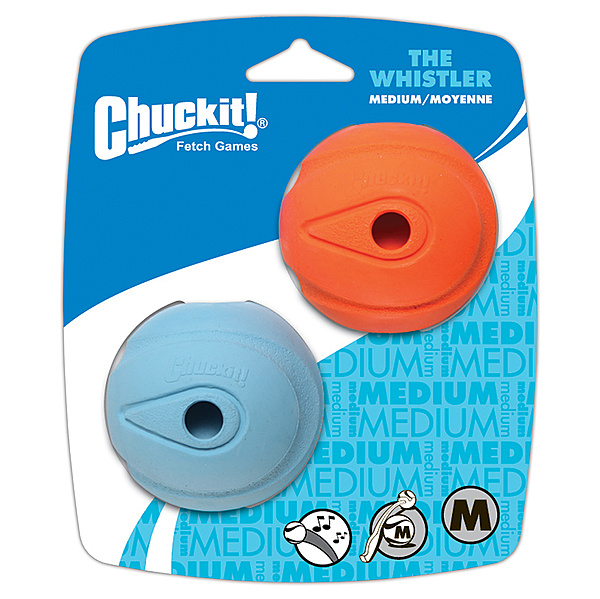 Chuckit Whistle Ball Medium 2pk