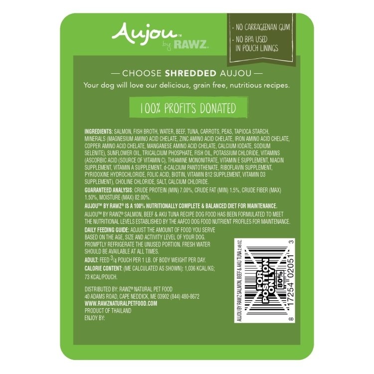 Aujou Dog Salmon, Beef & Tuna 69g