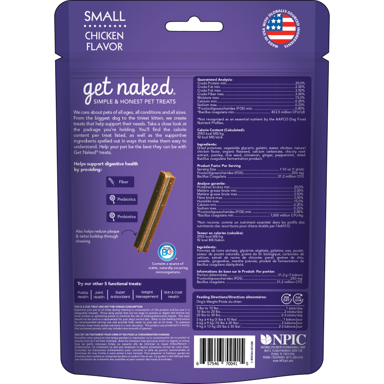Get Naked - Digestive Health Dental Sticks Small 176g