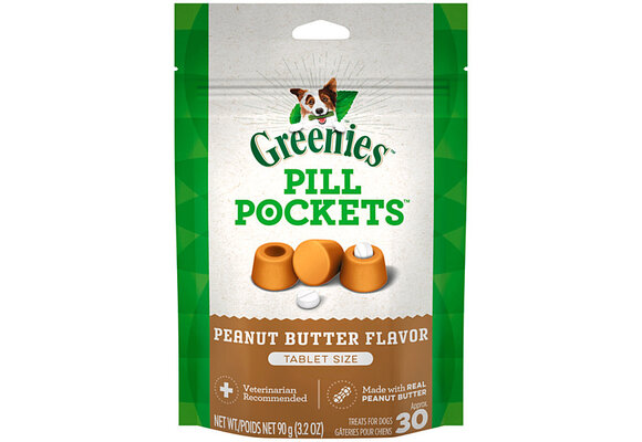 Greenies Pill Pockets - Peanut Butter 30-Tablet Size 3.2OZ