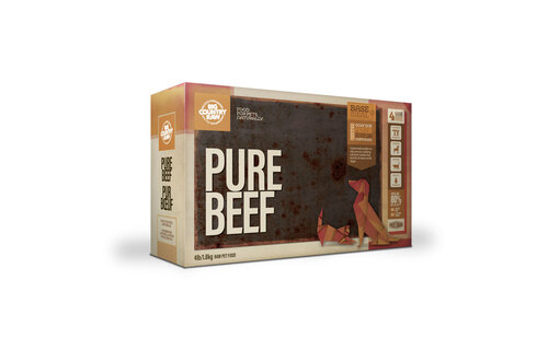 Big Country Raw Pure Beef Carton Dog 4x1 lb