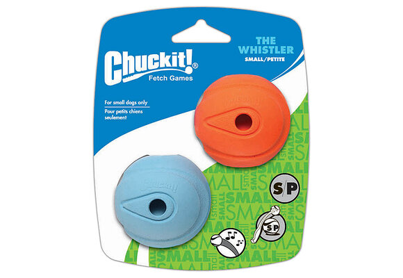 Chuckit Whistle Ball Small 2pk
