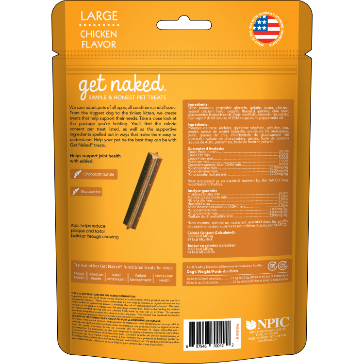 Get Naked - Joint Health Dental Sticks Large 187g