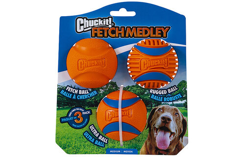 Chuckit Fetch Medley Gen 3 Medium 3pk