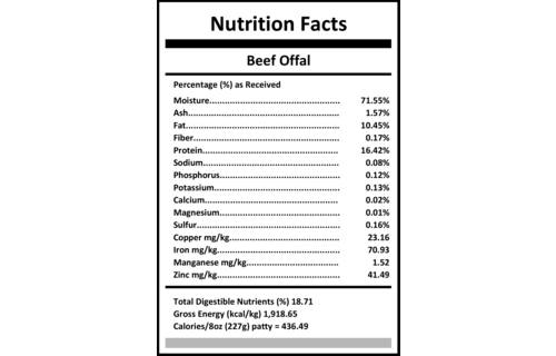 Carnivora Beef Offal 4lb
