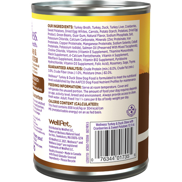 Wellness Turkey Stew 12.5oz Dog