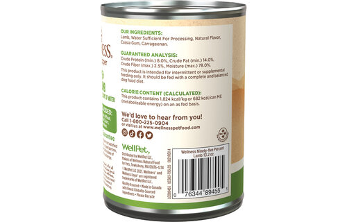 Wellness 95% Lamb 13.2oz Dog