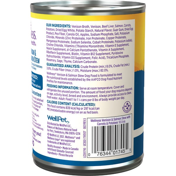 Wellness Venison & Salmon Stew 12.5oz Dog