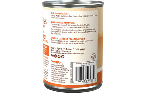 Wellness 95% Turkey 13.2oz Dog