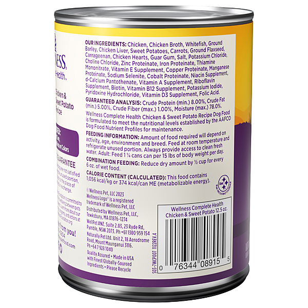 Wellness Chicken & Sweet Potato 354g Dog