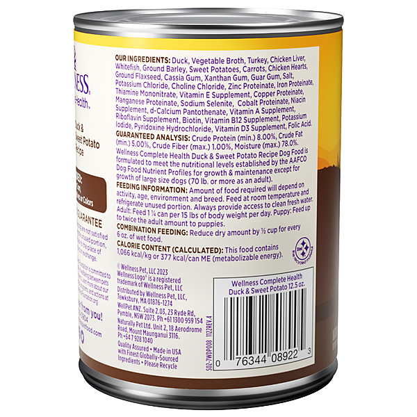Wellness Duck & Sweet Potato 12.5oz Dog