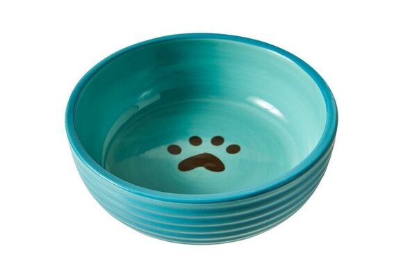 Elegance Dog Dish Aqua 5"