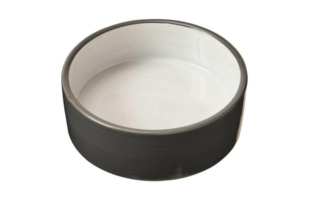 2-Tone Grey Dog Dish 5"