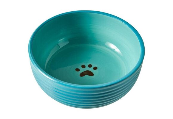 Elegance Dog Dish Aqua 7"
