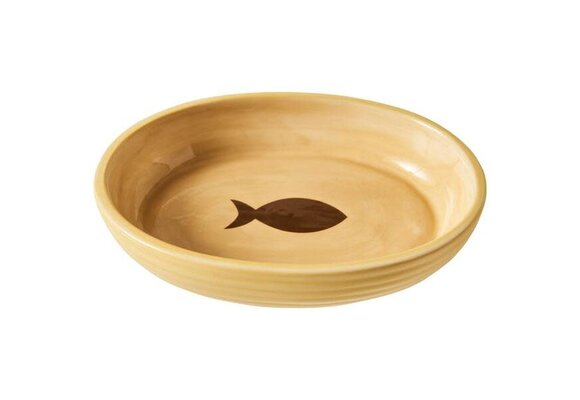 Elegance Cat Dish Cream 6"