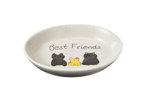 Best Friends Oval Cat Dish 6"