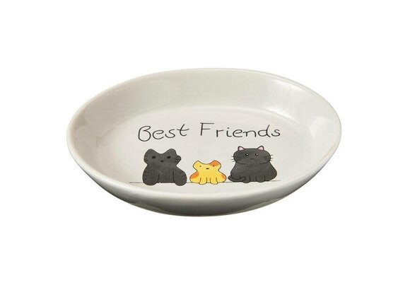 Best Friends Oval Cat Dish 6"