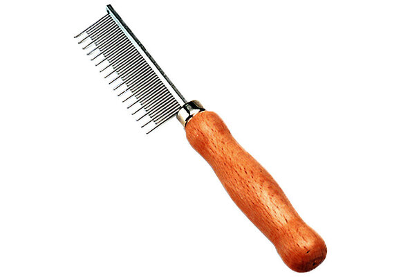 Safari Cat Shedding Comb w/ Wood Handle