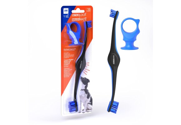 Paw Ready Toothbrush w/Biteblock Blue Medium