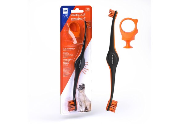 Paw Ready Toothbrush w/Biteblock Orange Small