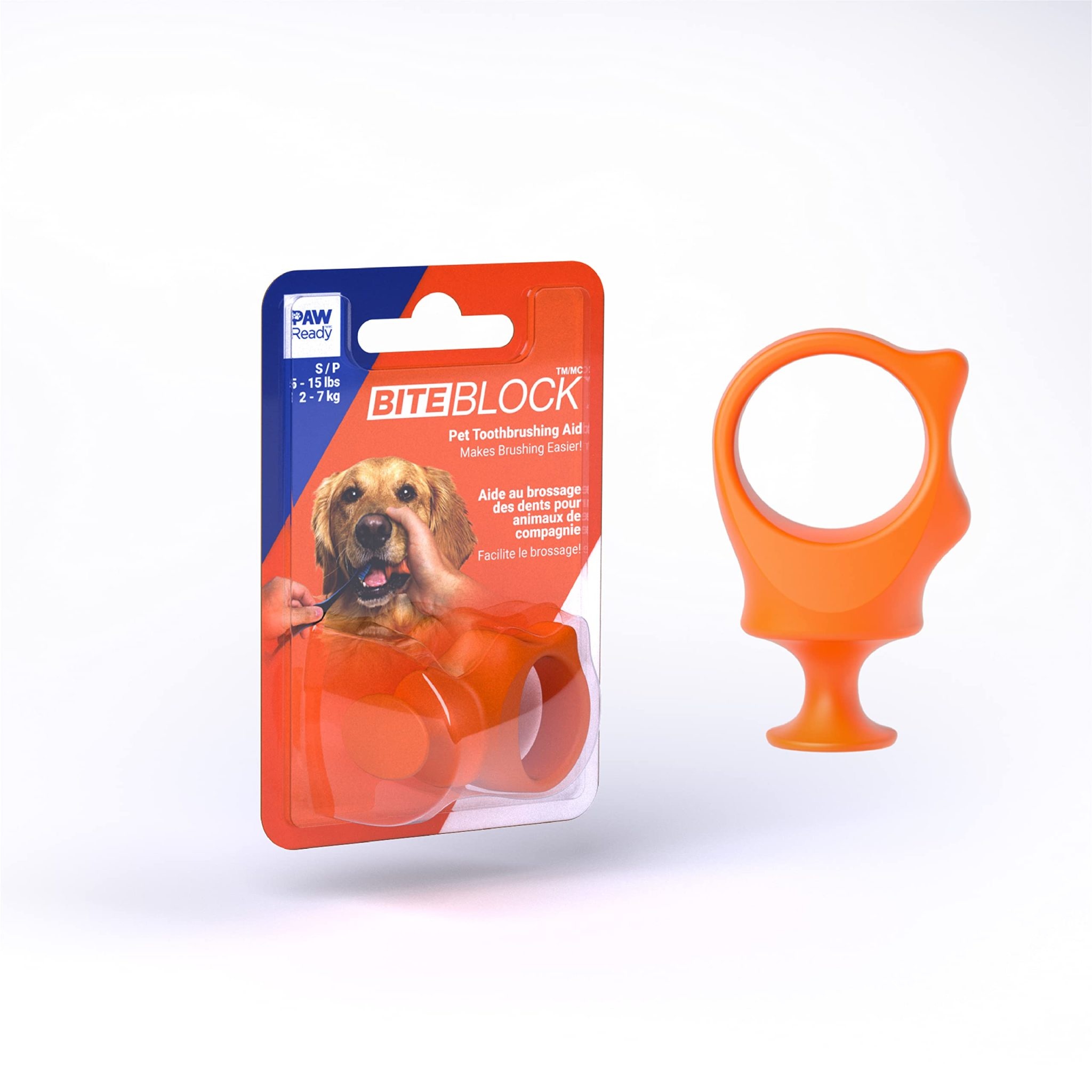 Paw Ready Biteblock Orange Small