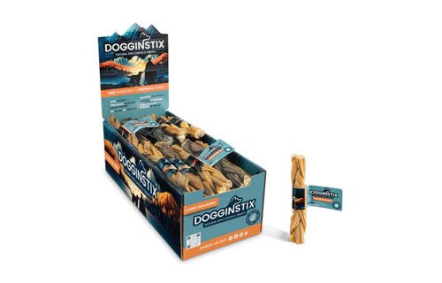 Dogginstix Braided Lamb Collagen 6"