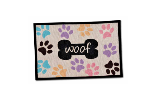 Bella Fashion Mat Woof w/Multi Paws