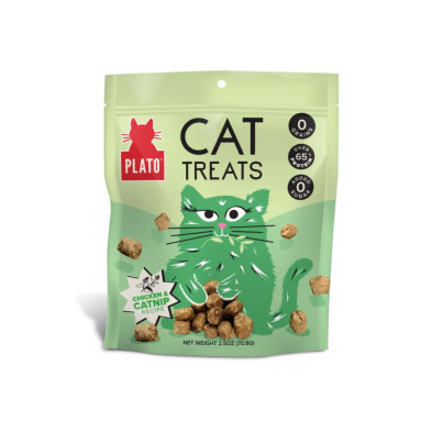 Plato Air-Dried Chicken w/Catnip Cat Treats 2.5oz