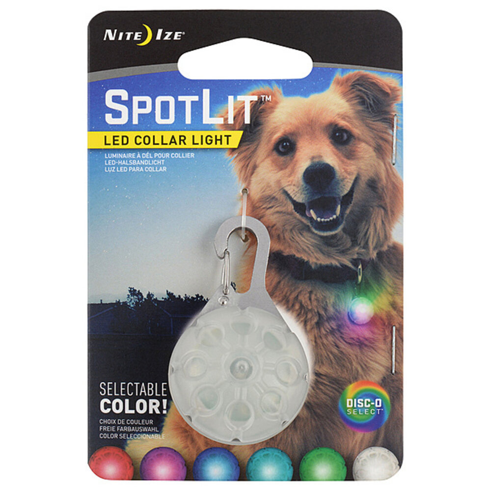 Nite Ize SpotLit LED Collar Light Disc O Select Woofy s by Paw Street Market