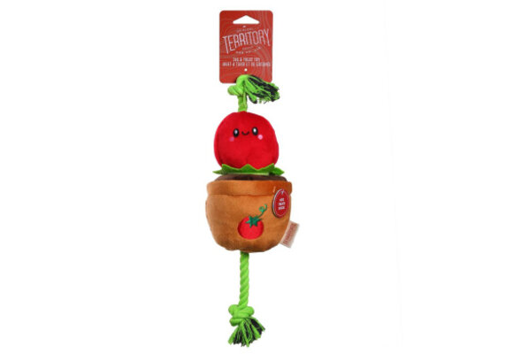 Tall Tails Tomato Treat & Tug Toy