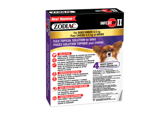 Zodiac Infestop II Topical Dog 4.5 & Under
