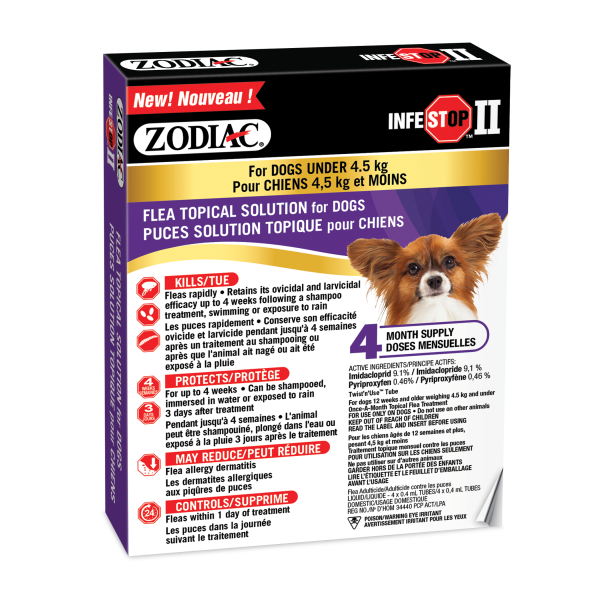 Zodiac Infestop II Topical Dog 4.5 & Under